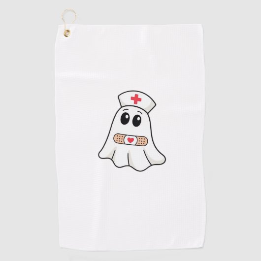 BOO BOO CREW Ghost Nurse Funny Halloween Essential Golfhanddoek (Voorkant)
