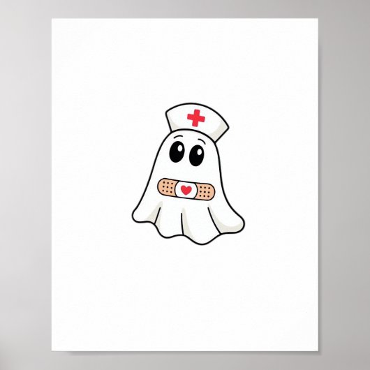 BOO BOO CREW Ghost Nurse Funny Halloween Essential Poster (Voorkant)