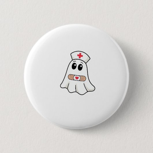 BOO BOO CREW Ghost Nurse Funny Halloween Essential Ronde Button 5,7 Cm (Voorkant)