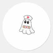 BOO BOO CREW Ghost Nurse Funny Halloween Essential Ronde Sticker (Voorkant)