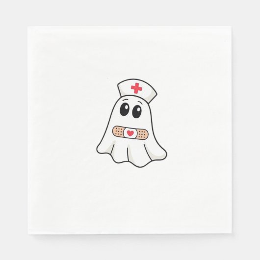 BOO BOO CREW Ghost Nurse Funny Halloween Essential Servet (Voorkant)