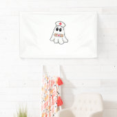 BOO BOO CREW Ghost Nurse Funny Halloween Essential Spandoek (Insitu)