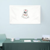 BOO BOO CREW Ghost Nurse Funny Halloween Essential Spandoek (Beurs)