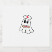 BOO BOO CREW Ghost Nurse Funny Halloween Essential Sparkling Wijnetiket (Enkel label)