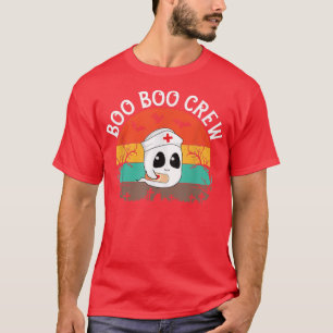 Boo Boo Crew Ghost Nurse Retro Halloween 2022 Nurs T-shirt