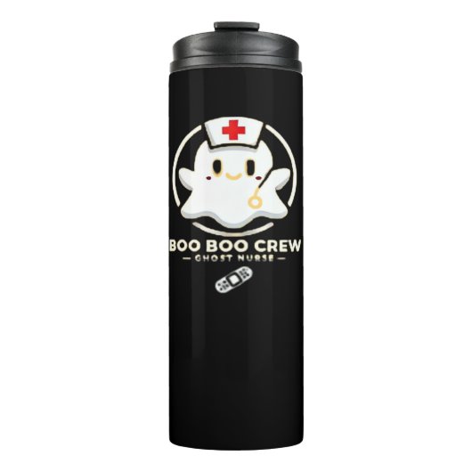 Boo Boo Crew Ghost Nurse - Schattigee en Spooky Ha Thermosbeker (Voorkant)