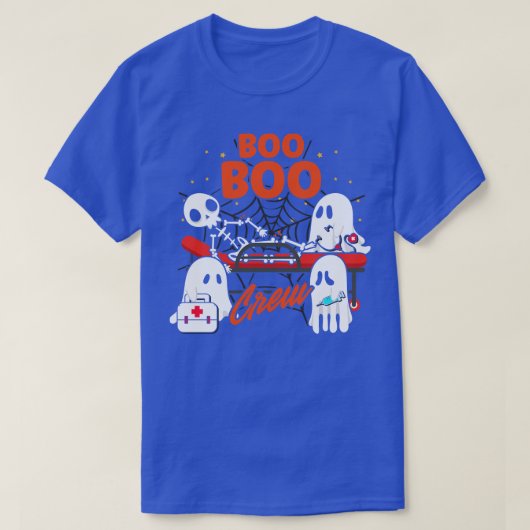 Boo Boo Crew Ghost Paramedic Doctor EMT Verpleegku T-shirt (Design voorkant)