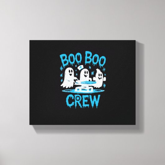Boo Boo Crew Ghost Paramedic Nurse Halloween Essen Canvas Afdruk (Voorkant)