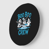 Boo Boo Crew Ghost Paramedic Nurse Halloween Essen Grote Klok (Hoek)