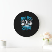 Boo Boo Crew Ghost Paramedic Nurse Halloween Essen Grote Klok (Huis)