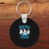 Boo Boo Crew Ghost Paramedic Nurse Halloween Essen Sleutelhanger (Voorkant)