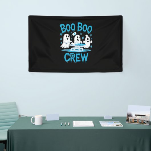Boo Boo Crew Ghost Paramedic Nurse Halloween Essen Spandoek (Beurs)