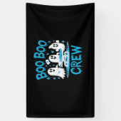 Boo Boo Crew Ghost Paramedic Nurse Halloween Essen Spandoek (Verticaal)