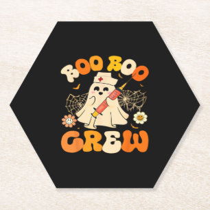 Boo Boo Crew Grappige Geest Voor Verpleegster, Ret Kartonnen Onderzetters