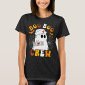 Boo Boo Crew Grappige Groovy Nurse Ghost Halloween T-shirt (Voorkant)