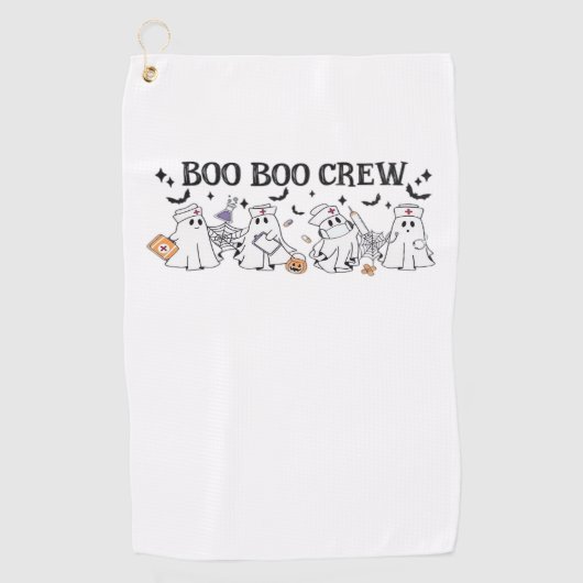 Boo Boo Crew Halloween Classic T-shirt Golfhanddoek (Voorkant)