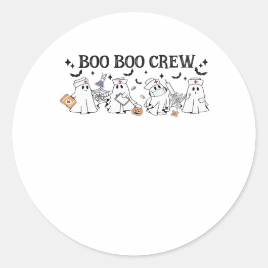 Boo Boo Crew Halloween Classic T-shirt Ronde Sticker (Voorkant)