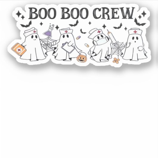 Boo Boo Crew Halloween Classic T-shirt Sticker (Voorkant)
