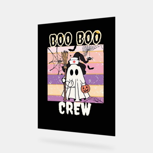 Boo Boo Crew Halloween Ghost Nurse Essential T-Shi Acryl Bord (Hoek)
