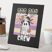 Boo Boo Crew Halloween Ghost Nurse Essential T-Shi Reclamebord Met Voetstuk (Insitu)