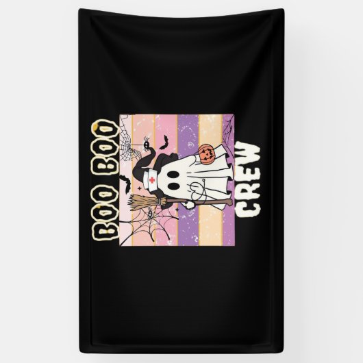 Boo Boo Crew Halloween Ghost Nurse Essential T-Shi Spandoek (Verticaal)