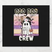 Boo Boo Crew Halloween Ghost Nurse Essential T-Shi Sparkling Wijnetiket (Enkel label)