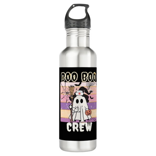 Boo Boo Crew Halloween Ghost Nurse Essential T-Shi Waterfles (Voorkant)