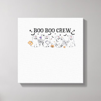 boo Boo Crew Halloween Klassiek T-shirt Canvas Afdruk