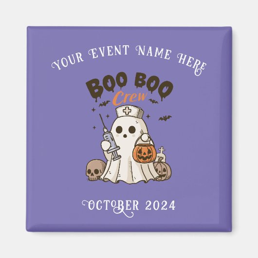 Boo Boo Crew Halloween Magnet voor Verpleegkundige (Voorkant)