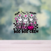 Boo Boo Crew Halloween Nurse Classic T-shirt Acryl Bord (Neutraal)