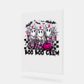 Boo Boo Crew Halloween Nurse Classic T-shirt Acryl Bord (Hoek)