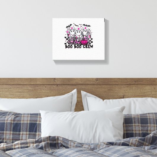 Boo Boo Crew Halloween Nurse Classic T-shirt Canvas Afdruk (Insitu (Slaapkamer))