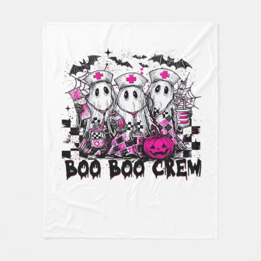 Boo Boo Crew Halloween Nurse Classic T-shirt Fleece Deken (Voorkant)