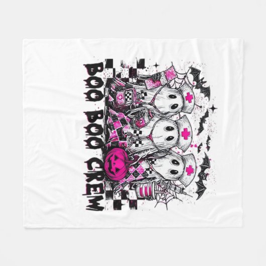 Boo Boo Crew Halloween Nurse Classic T-shirt Fleece Deken (Voorkant (Horizontaal))