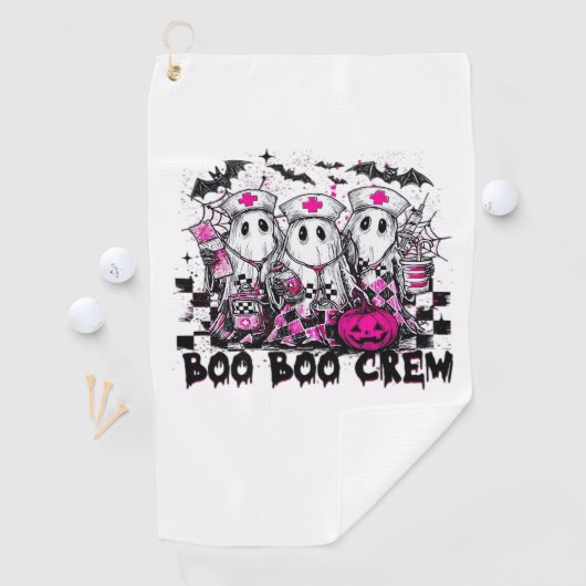 Boo Boo Crew Halloween Nurse Classic T-shirt Golfhanddoek (Insitu)