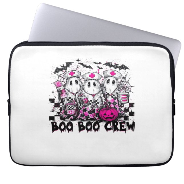 Boo Boo Crew Halloween Nurse Classic T-shirt Laptop Sleeve (Voorkant)