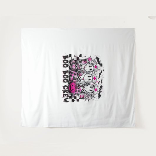 Boo Boo Crew Halloween Nurse Classic T-shirt Wandkleed (Voorkant (horizontaal))