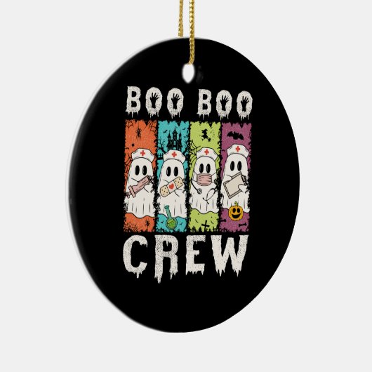 Boo Boo Crew Halloween Nurse Keramisch Ornament (Rechts)