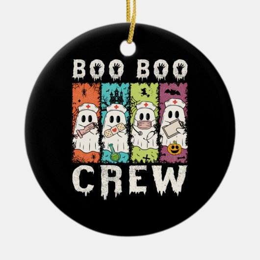 Boo Boo Crew Halloween Nurse Keramisch Ornament (Voorkant)