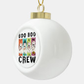 Boo Boo Crew Halloween Nurse Keramische Bal Ornament (Rechts)