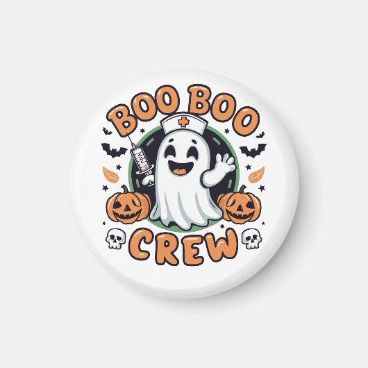 Boo Boo Crew Halloween Nurse Magneet (Voorkant)