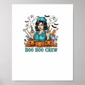Boo Boo Crew Halloween Nurse met Spuiten en Pum Poster (Voorkant)