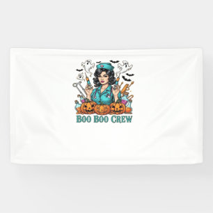Boo Boo Crew Halloween Nurse met Spuiten en Pum Spandoek