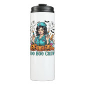 Boo Boo Crew Halloween Nurse met Spuiten en Pum Thermosbeker (Voorkant)
