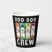 Boo Boo Crew Halloween Nurse Papieren Bekers (Voorkant)