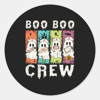 Boo Boo Crew Halloween Nurse Ronde Sticker