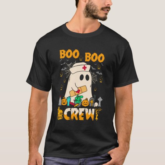 Boo Boo Crew Halloween Verpleegster Funny Hallowee T-shirt (Voorkant)