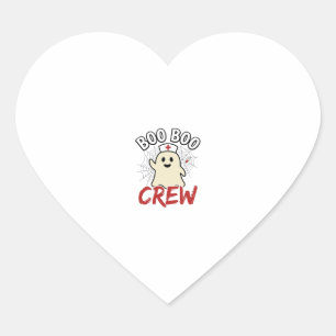 Boo Boo Crew Halloween Verpleegster Geest Vintage Hart Sticker