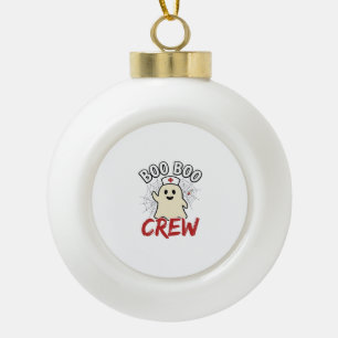 Boo Boo Crew Halloween Verpleegster Geest Vintage Keramische Bal Ornament