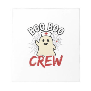 Boo Boo Crew Halloween Verpleegster Geest Vintage Notitieblok